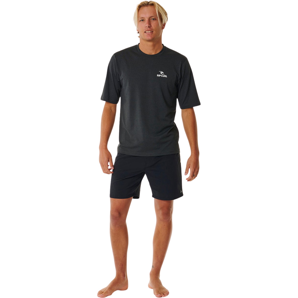 2026 Rip Curl Stack UPF Kortärmad Lycraväst För Herr 167MRV - Black Marle
